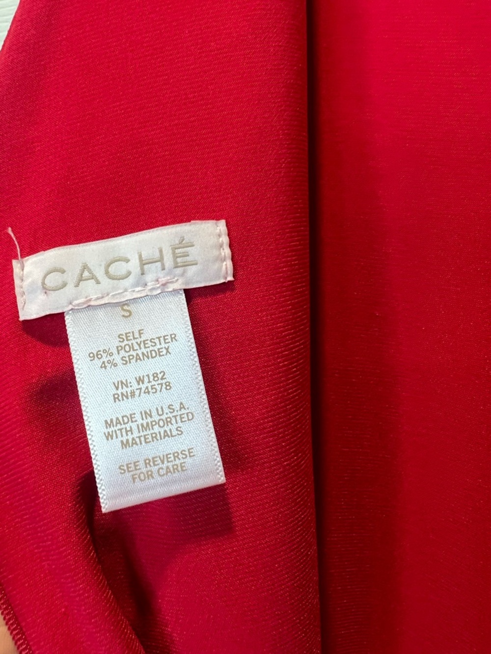 Cache Red V-Neck Rhinestone-Embellished Mini Dress - Picture 4 of 4
